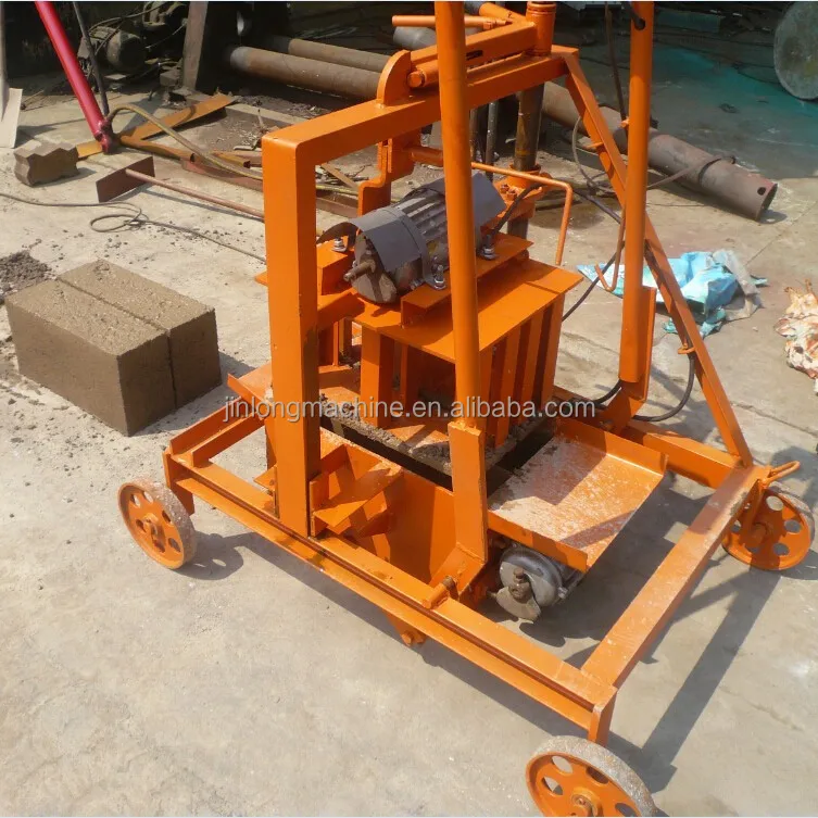 very small and mobile brick making machinery QT2-45,mini production line for factory,made in china