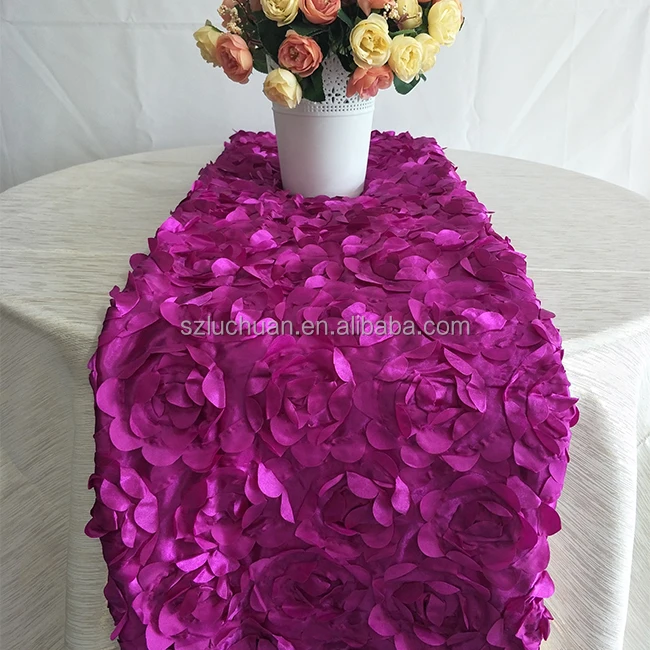 Beautiful Floral Wedding Satin Table Runners for Weddings