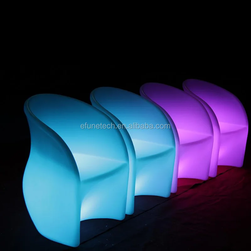 CE Rosh certificated glowing 16 colors plastic led restaurant table set illuminated led bar club led furniture