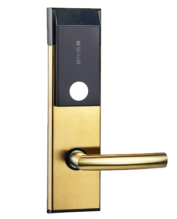 
Golden hotel door lock with free software for economy hotels 