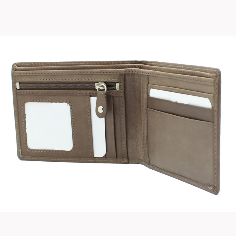 
High quality mens replica designer wallets brown real leather hardness wallet purse 