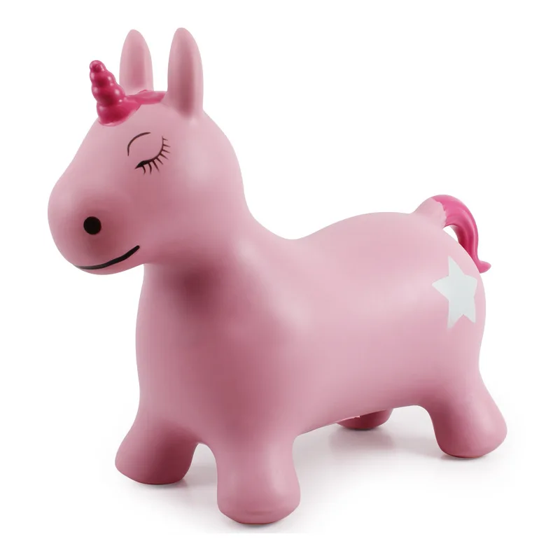 Jumping animal toy PVC inflatable bouncing horse with music and paint normal hopping animal