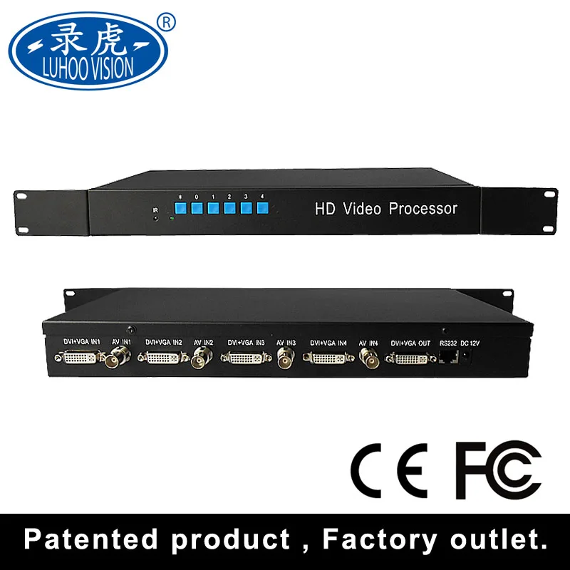 
16 Port CCTV vga multiviewer 4x1 DVI VGA Quad Screen Video Splitter 