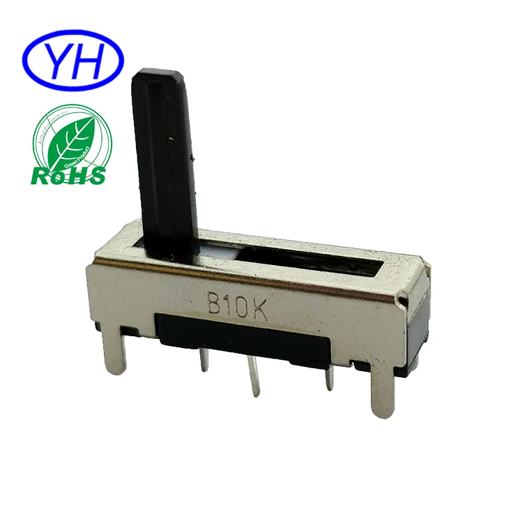 10mm 10K Ohm Single Gang Carbon Film Slide Potentiometer