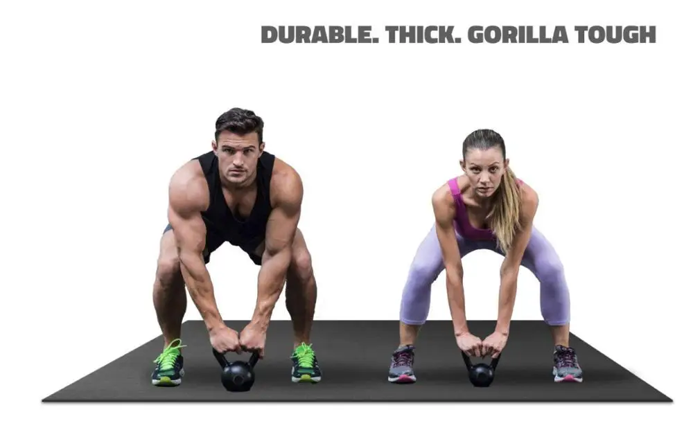 Large Premium Exercise Mat Ultra Durable Non-Slip Workout Mats For Home Gym Flooring Plyo HIIT Jump Cardio Yoga Mat