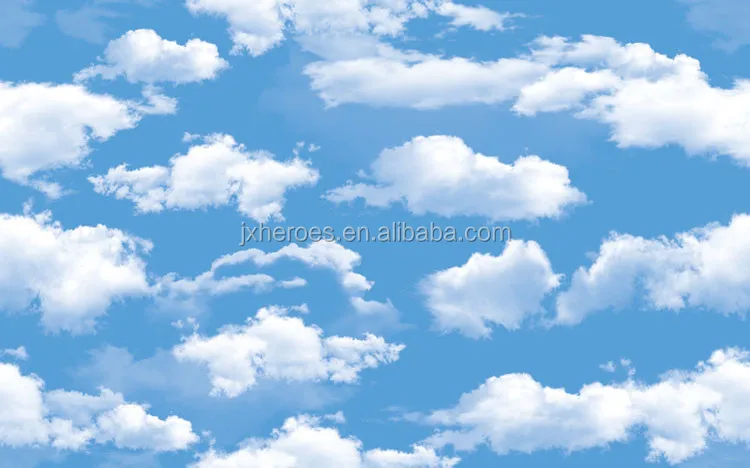 High End Household Clear Sky Design 3D Ceiling Wallpaper