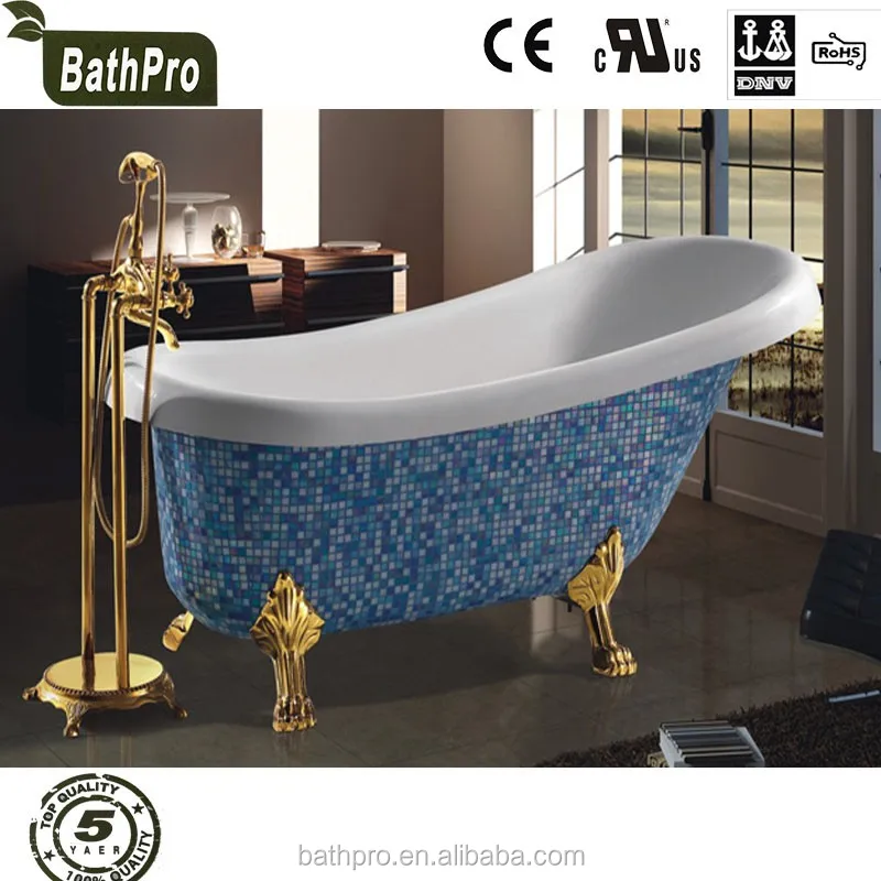 
Acrylic Cheap freestanding Beautiful Classic Bathtub with claw feet 