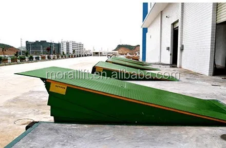 Stationary hydraulic yard ramp/ warehouse cargo loading unloading dock leveler