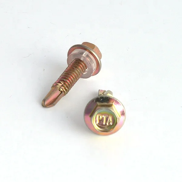 Carbon Steel 1022A Material and DIN Standard Hex Washer Head self drilling roofing screws