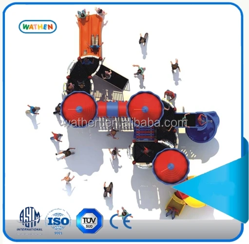 Kids Castle Outdoor Playground Equipment Plastic Slide for Oversea Market