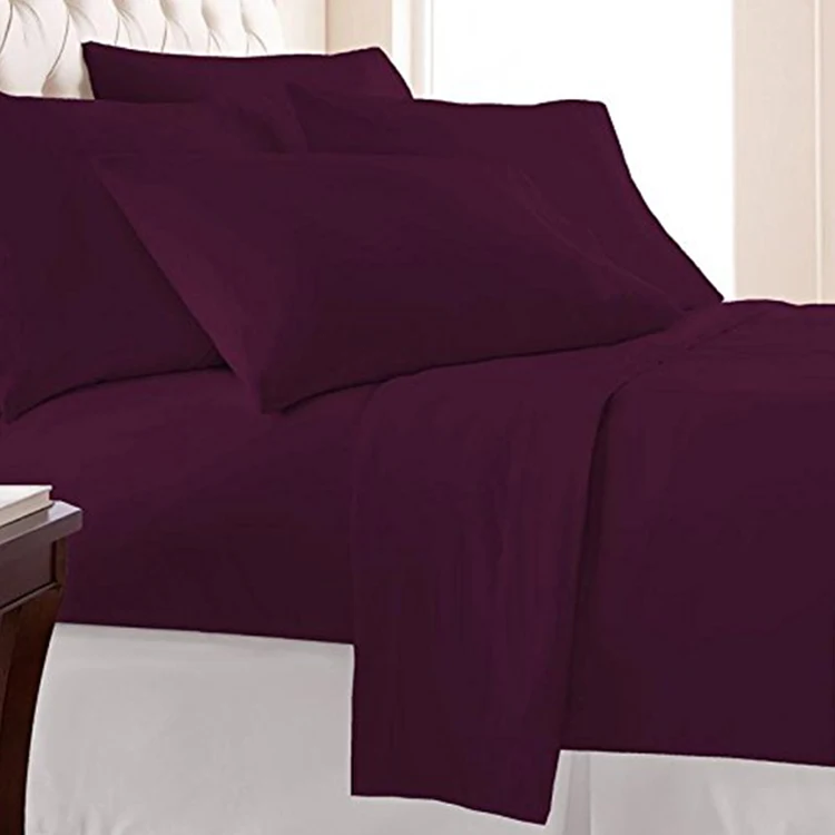 1800 TC Soft Feeling Like Egypt Cotton Microfiber Bed Linen Solid Color