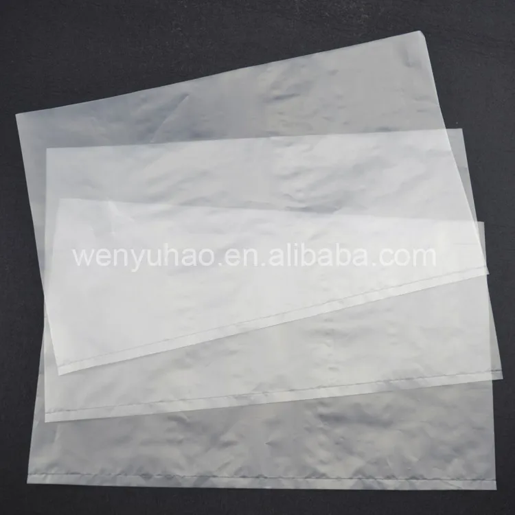 Flat Open End Clear Plastic Poly Bags - For Proofing Bread Dough, Packaging Clothes, Shirts (Thin & Lightweight - Bags