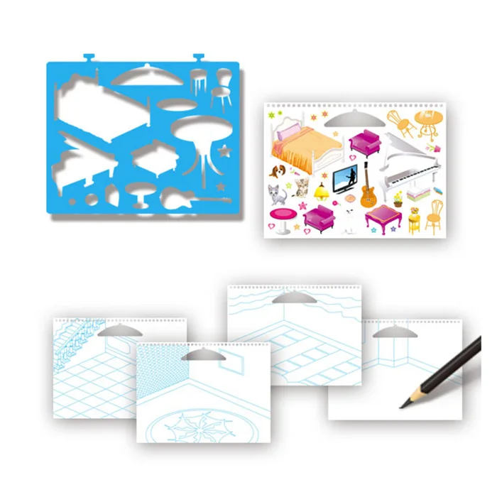 FUNWOOD GQC Children Coloring Sticker Book Set Printing,Factory Supplies DIY Dress up Book Printing
