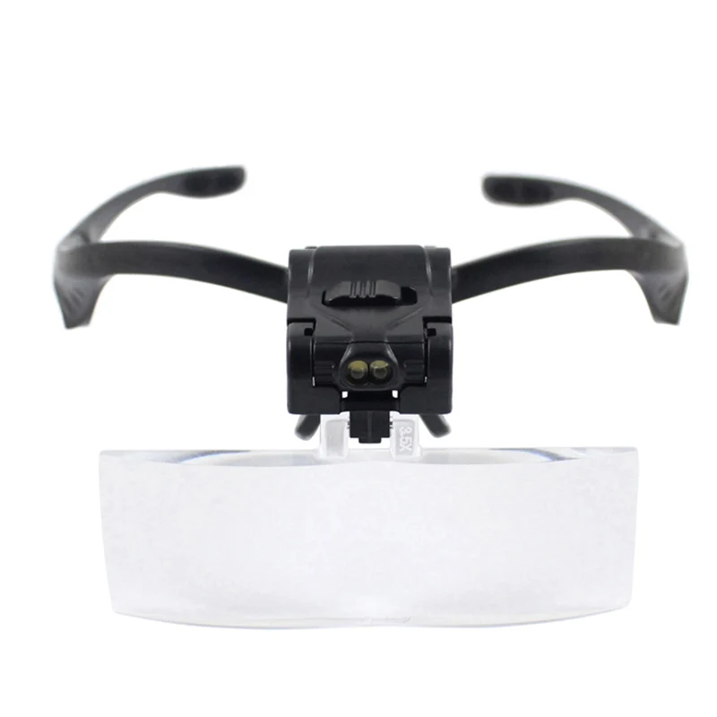 Headband 2 LED Light 5PC Lens Eye Repair Magnifier