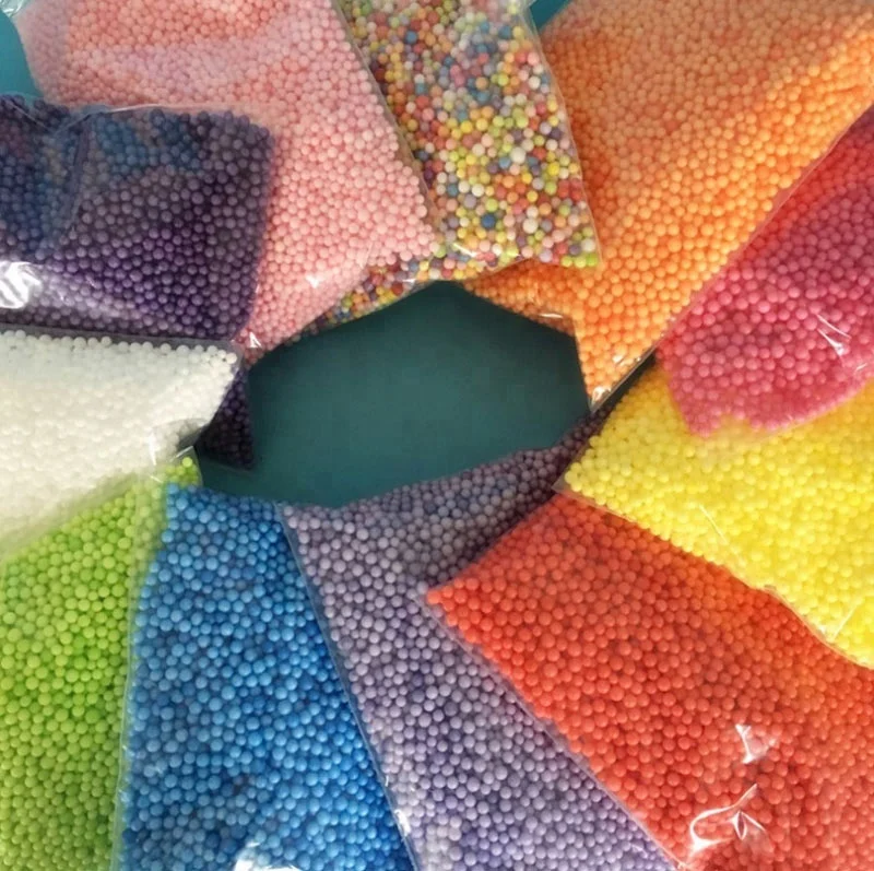 Rainbow Assorted Colors Mini Foam Balls Beads Styrofoam Filler Kids Funny Gift Manual DIY Decor Black color