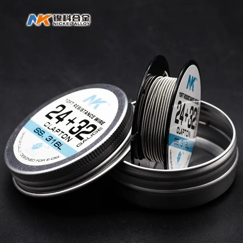 Suzhou NK manufacture ss wire vape coil ss316l clapton wire for ecig