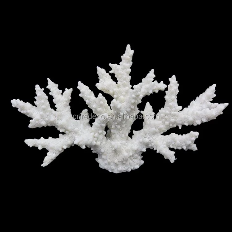 European Style Artificial Aquarium White Coral Tree Home Decoration White Resin Coral
