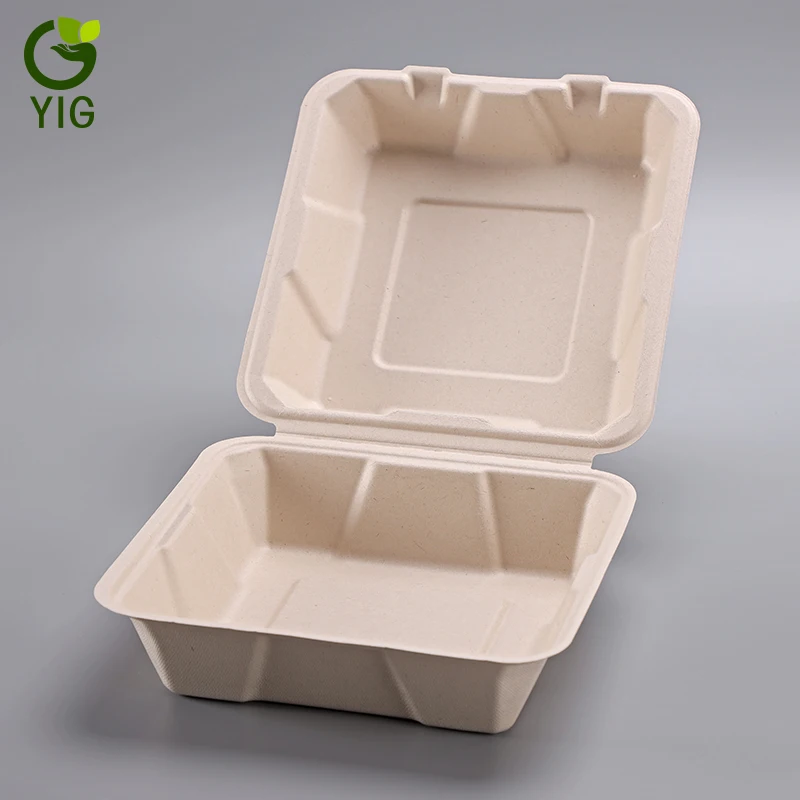 
biodegradable molded pulp clamshell packaging products 