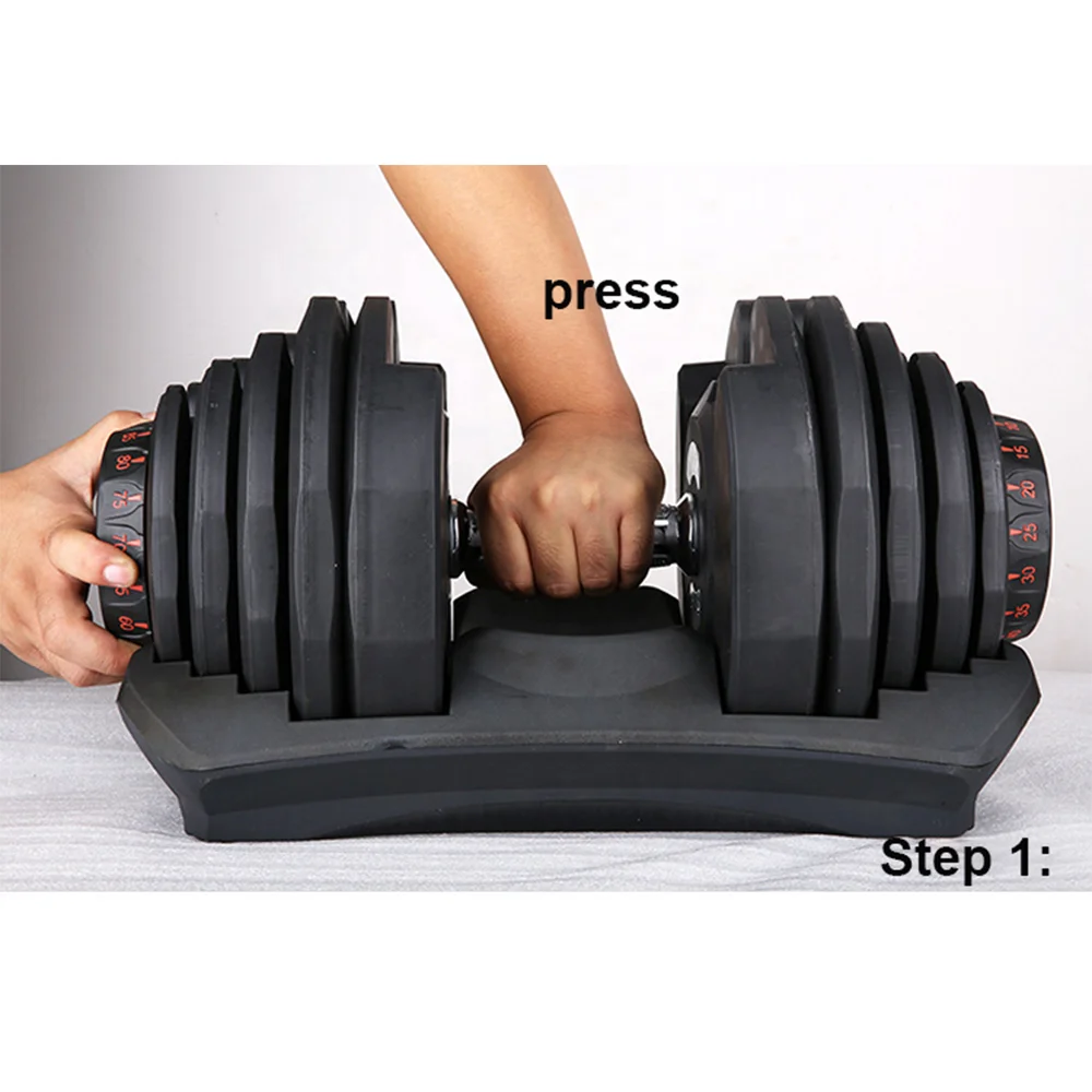 Hot selling Weight Lifting Fitness Automatic 40kg dumbbell adjustable set For Gym Training