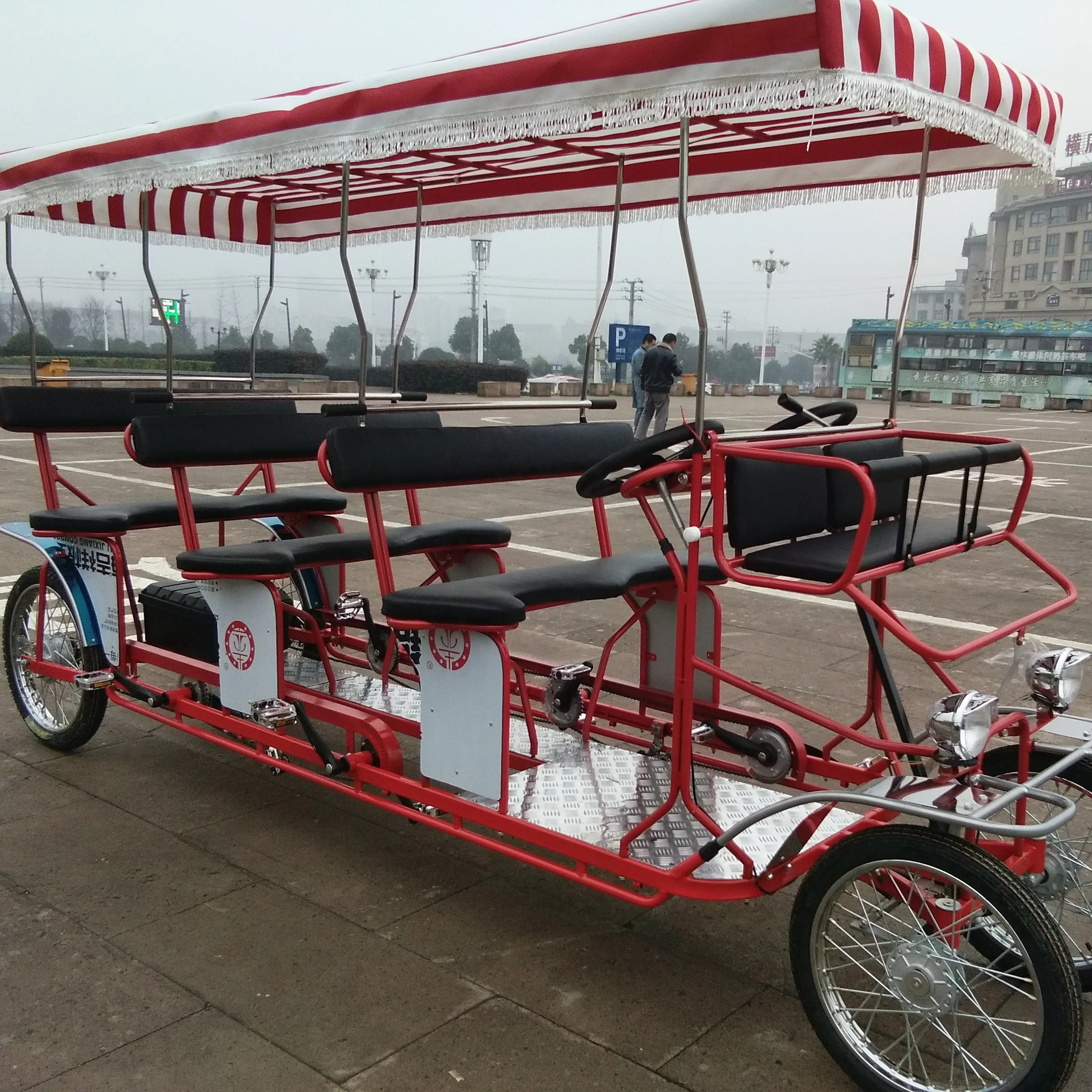 RENTAL EX-SIZE 6PERSONS  4WHEELS  SURREY BIKE WITH LED LIGHTS  QUADRICYCLE  BICYCLE