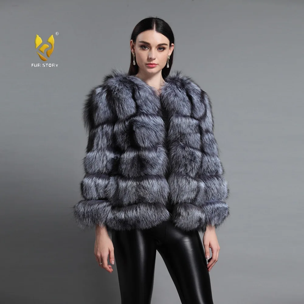 Fur Story 151259 New Style Ladies' Winter Warm Real