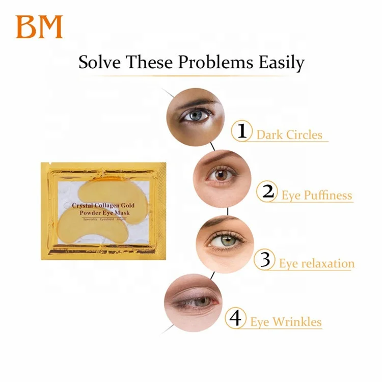 Natural Men and Women Eye pads Anti Aging Hydrating Eye Patches Collagen Solution 24K Gold Eye Mask