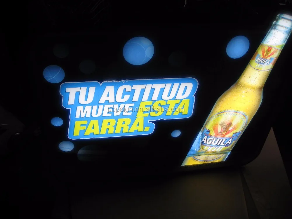 Wall mounted custom size aluminium slim frame snap led drawing animated light box