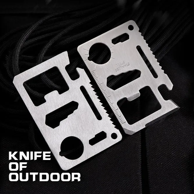Multi Tool Stainless Steel Credit Camping Pocket  Card Knife