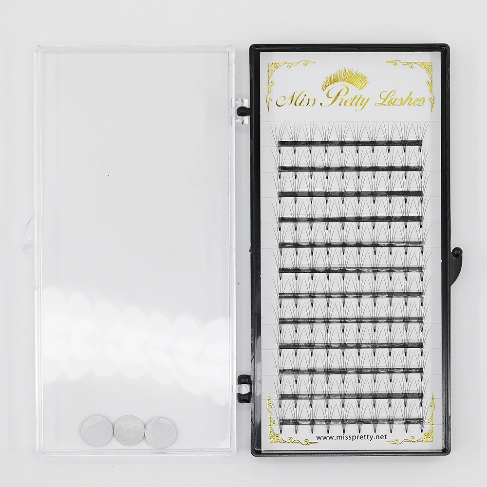 Own Brand Premade Volume Lash Fans 3D Volume Lashes 4D 6D Knot Free Cluster Mink eyelash extension