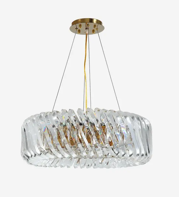 60CM newest gold metal circle crystal pendant chandelier lights