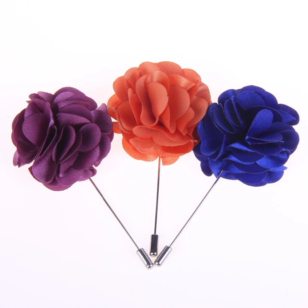 Custom China high level fabric flower lapel pins