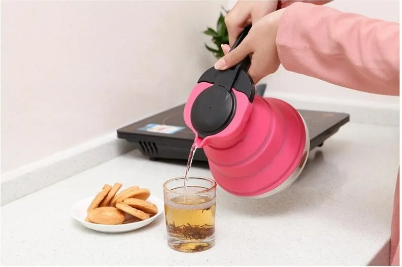 Food grade foldable Silicone kettle/water kettle with high quality