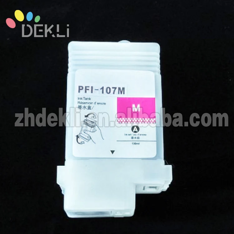 PFI 107 короткие перезаправляемый картридж для hp Canon IPF670 IPF770 IPF681 высокое качество чернильный с чипом сброса