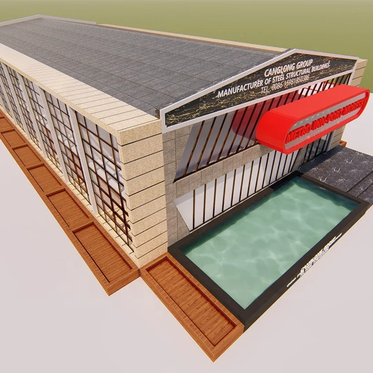 Design hotel kitchen construction chile steel structure building in Albania