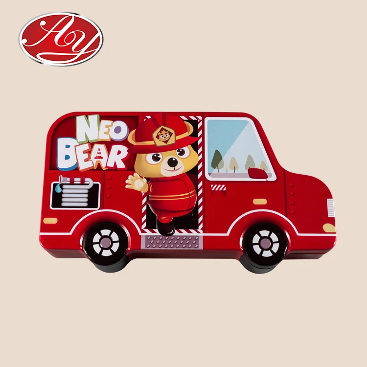 Жестяные коробки для хранения Подарочная металлическая жестяная коробка в форме автомобиля