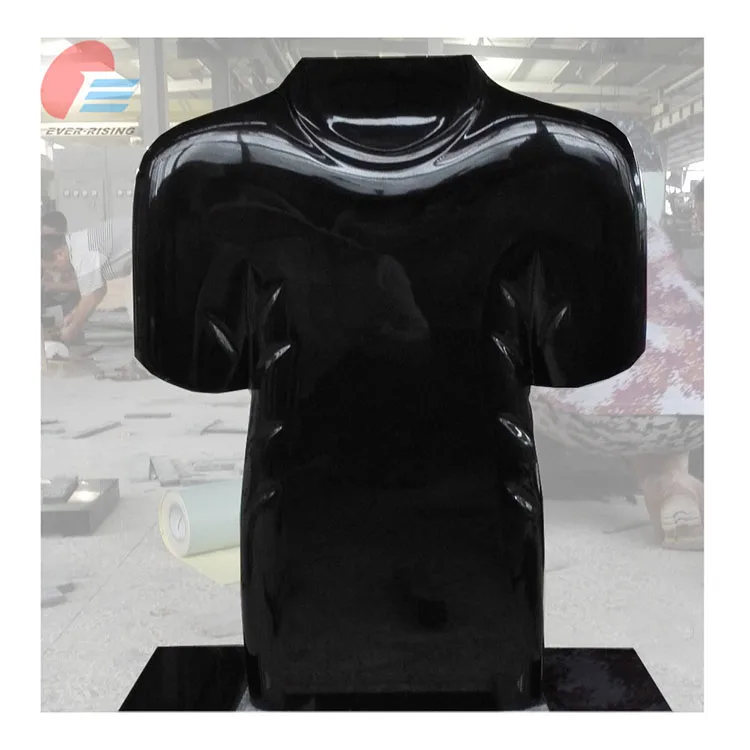Black Football Shirt Shaped Granite Headstone