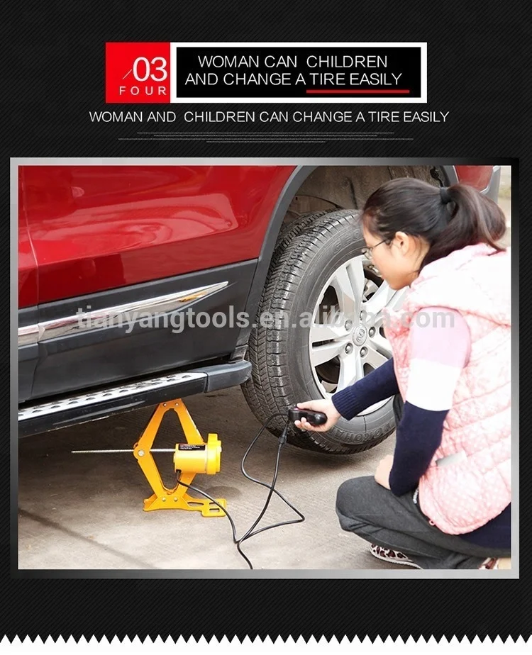 Hot Sale CE ISO Manufacturer Chinese Supplier Mini High Lift ROGTZ 2T 12V Electric Durable Scissor Car Jack for Quick Repair