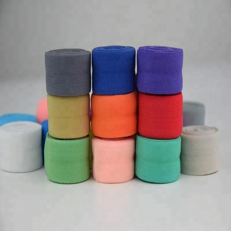 
wholesale colorful solid fold over elastic 