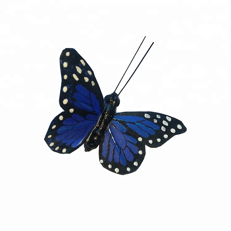 Artificial custom feather butterflies for wedding decorations
