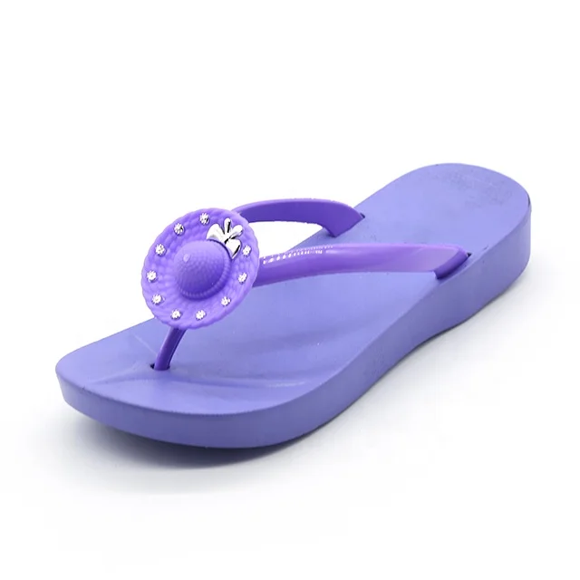 Solid Color Popular PVC Thongs Strap Sandals Kids Flip Flops