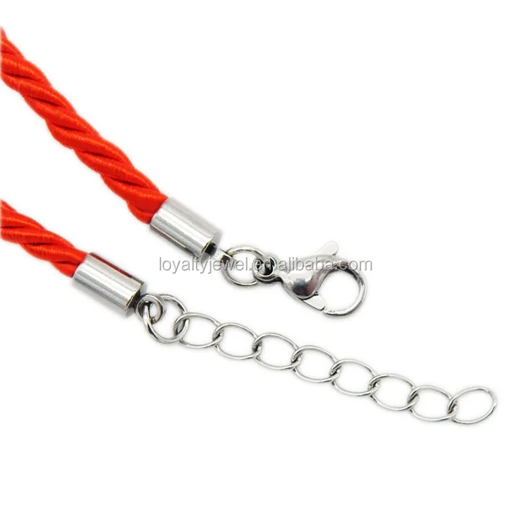 Stainless Steel Leather Cord Bracelet Necklace Lobster Clasps Hooks Connectors