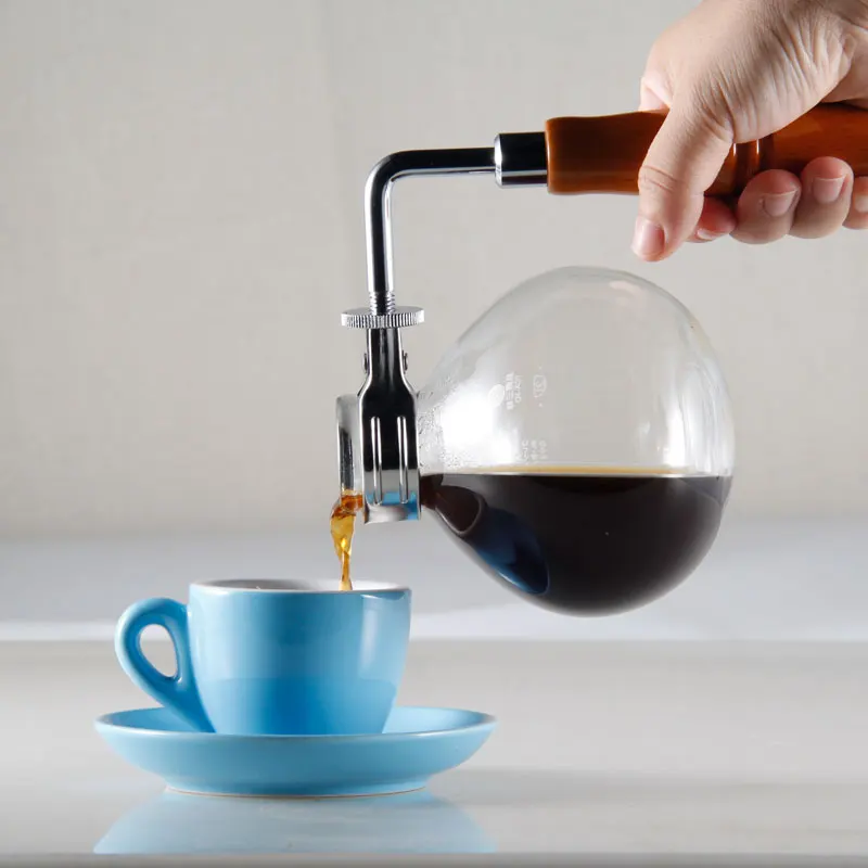 Gold supplier high borosilicate glass balancing siphon coffee maker