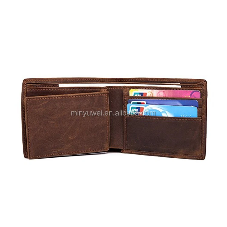 Custom Genuine Leather Wallet Crazy Horse Wallet for Man