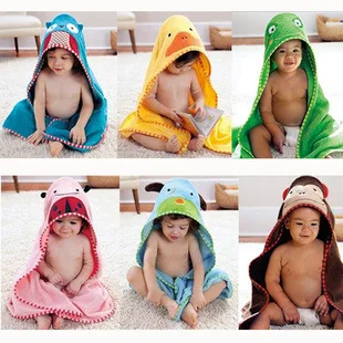 Foreign Trade Baby Infant Absorbent Cotton Bath Towels Cotton Bathrobe For Baby