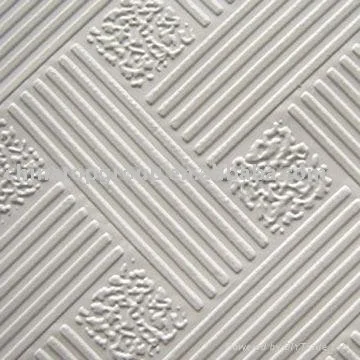 acoustic gypsum ceiling with aluminum foil back, with pvc facing, gypsum ceiling tiles, gypsum panel ,plaster ceiling ,