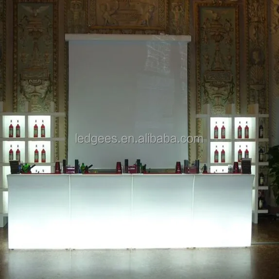 2022 cheap price Coolqing Luminous Led Furniture Nightclub Modern LED Bar Counter