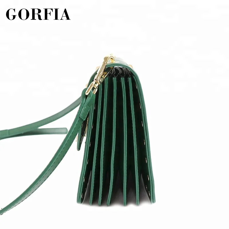 2020 oem ladies PU leather fashion latest accordion handbag crossbody shoulder bag