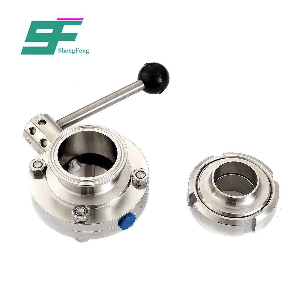 Factory wholesale professional design astm stainless steel motorized sanitary double flange low price butterfly valve