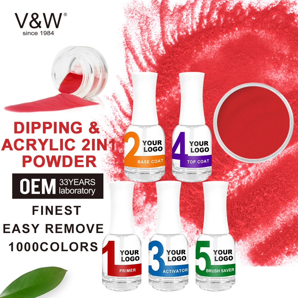 Factory OEM private label 3 in 1 Gel Polish match Acrylic Dip Powder and Nail Polish color set