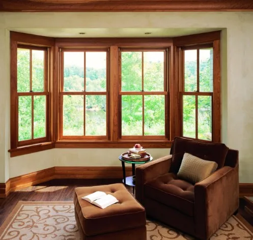 Pvc wooden horizontal fixed louver window design